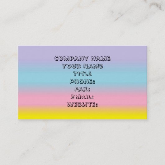 パステルビジネスカードテンプレート 名刺 (正面)