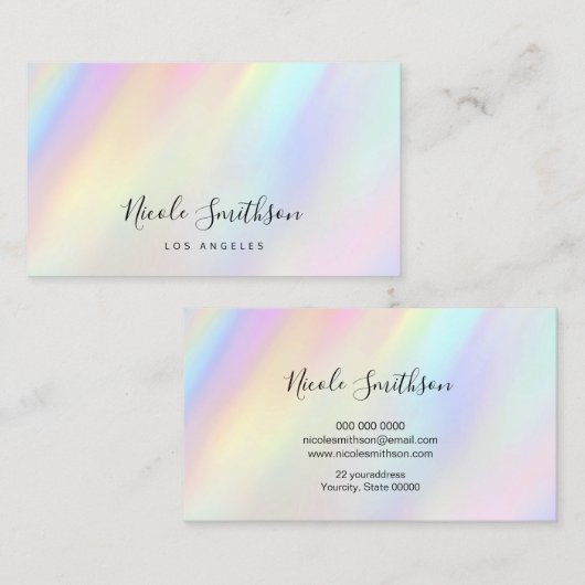 パステルビジネスカード 名刺 (正面/裏面)