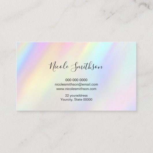 パステルビジネスカード 名刺 (裏面)