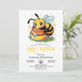 パステルビーお洒落ベビーシャワー 招待状 (スタンド正面)