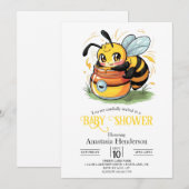 パステルビーお洒落ベビーシャワー 招待状 (正面/裏面)