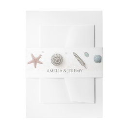 パステルビーチ結婚式 招待状ベリーバンド