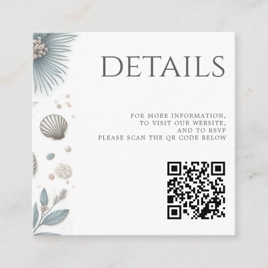 パステルビーチQRコード エンクロージャーカード (正面)