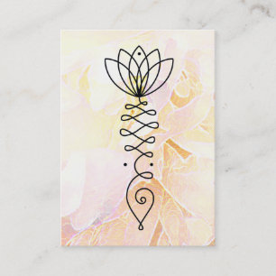 *~*パステルピオニーヒーラーマッサージ霊気ヨガロータス 名刺