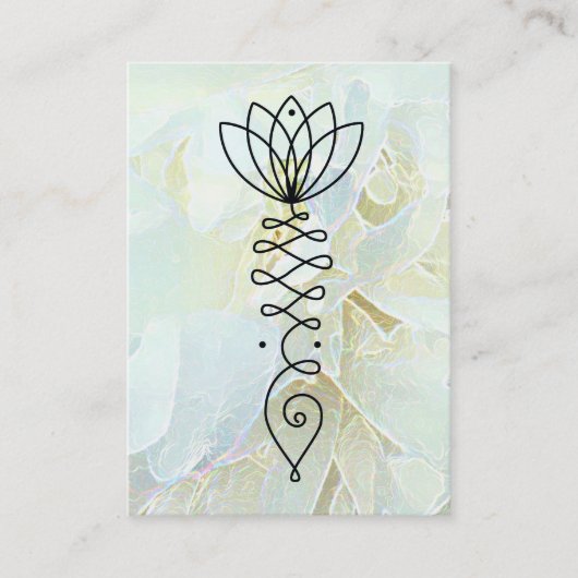 *~*パステルピオニーマッサージ霊気ヨガロータスヒーラー 名刺 (正面)