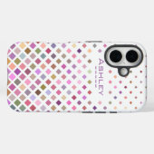 パステルピクセル 個性的な幾何学模様 Case-Mate iPhoneケース (裏面 (横))