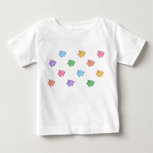 パステルピグパターン ベビーTシャツ (正面)