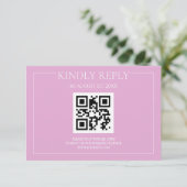 パステルピシンプルッモダンク結婚 出欠カード (スタンド正面)