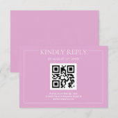 パステルピシンプルッモダンク結婚 出欠カード (正面/裏面)