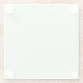 パステルピスタチオ無地のカラー |クラシック |エレガント | ガラスコースター (裏面)