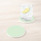 パステルピスタチオ無地のカラー |クラシック |エレガント | コースター (側面)