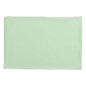 パステルピスタチオ無地のカラー |クラシック |エレガント | 枕カバー (裏面)