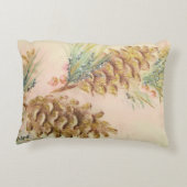 パステルピネコーンクリスマスフェイクスパークルピロー アクセントクッション (裏面)