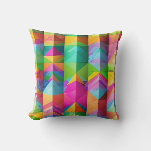 パステルピラミッド聖幾何学調和 クッション (正面)