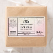 パステルピンクおよび金ゴールド顔血清 ラベル (インサイチュ)