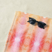 パステルピンクとイエローキッズ ビーチタオル (インサイチュ)