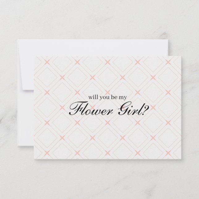 パステルピンクとクリーム色のあなたは私のフラワーガール (正面)