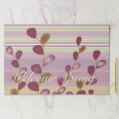 パステルピンクとグリーンブルゴーニュ開花 ペーパーパッド (インサイチュ)