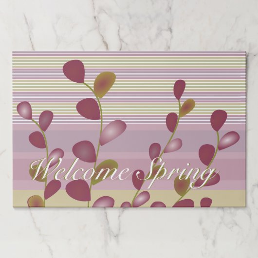 パステルピンクとグリーンブルゴーニュ開花 ペーパーパッド (正面)