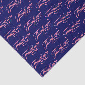 パステルピンクとダークブルーありがとうごパターン 薄葉紙 (詳細)