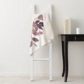 パステルピンクとパープルのフローラ パーソナライズされた シェルパブランケット (インサイチュ)