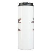 パステルピンクとパープルのフローラ パーソナライズされた タンブラー (裏面)