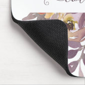 パステルピンクとパープルの花のカスタマイズされたデザイン マウスパッド (コーナー)