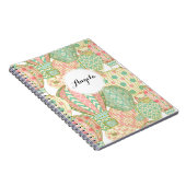 パステルピンクとブルーのホットエアバルーン ノートブック (右側)