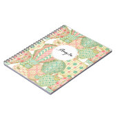 パステルピンクとブルーのホットエアバルーン ノートブック (左側)