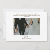 パステルピンクとブルーの水色2枚の写真結婚の写真 サンキューカード (裏面)