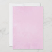 パステルピンクとブルーの花のベイビーシャワー 招待状 (裏面)