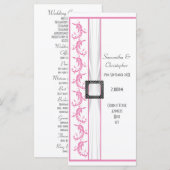 パステルピンクとホワイトチャーチウェディングプログラム プログラム (正面/裏面)