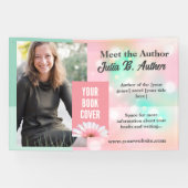 パステルピンクとミントカスタム作家本の署名 横断幕 (横)