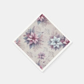 パステルピンクとラベンダーポインセチアのデコページ スタンダードカクテルナプキン (角)