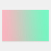 パステルピンクと淡い色のグリーンは常に見られるべきである ラッピングペーパーシート (正面)