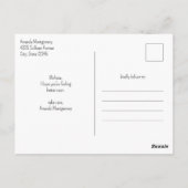 パステルピンクと疑似グリッターのボヘミアンレインボー お見舞い ポストカード (裏面)