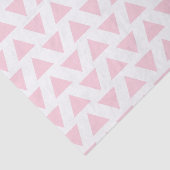 パステルピンクと白の三角形のパターン 薄葉紙 (詳細)