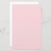 パステルピンクと白の文ストライプの具紙 便箋 (正面/裏面)