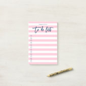 パステルピンクと白ストライプ色の一覧へ ポストイット (デスク上)