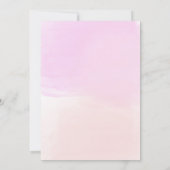 パステルピンクと紫の水色 | バルミツワー 招待状 (裏面)