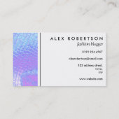 パステルピンクと薄紫マーメイドスケール紹介カード 紹介カード (裏面)