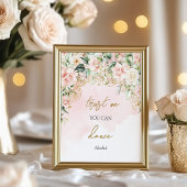 パステルピンクと金ゴールドあなたが踊ることができる私を信頼 ポスター