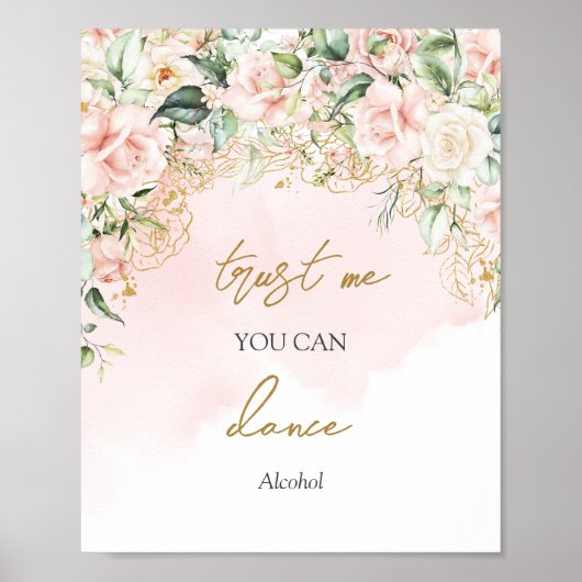 パステルピンクと金ゴールドあなたが踊ることができる私を信頼 ポスター (正面)
