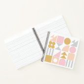 パステルピンクと金ゴールドの幾何形状パターン ノートブック (内部)