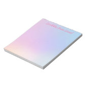 パステルピンクと青のグラデーション背景 ノートパッド (回転)