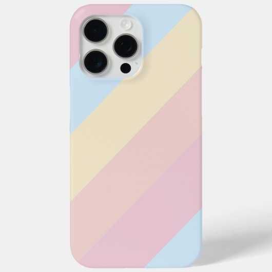 パステルピンクと青の対角線のストライプ Case-Mate iPhoneケース (裏面)