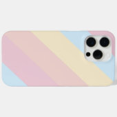 パステルピンクと青の対角線のストライプ Case-Mate iPhoneケース (裏面 (横))