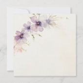 パステルピンクと青の花結婚式招待状 (裏面)