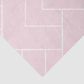 パステルピンクに白の幾何学模様 薄葉紙 (詳細)