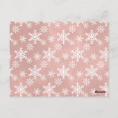 パステルピンクのくるみ割り人形の1歳の誕生日パーティー招待状 ポストカード (裏面)